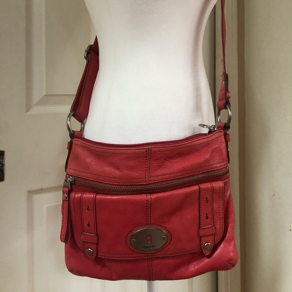 Fossil Vintage Rose Color Crossbody Bag